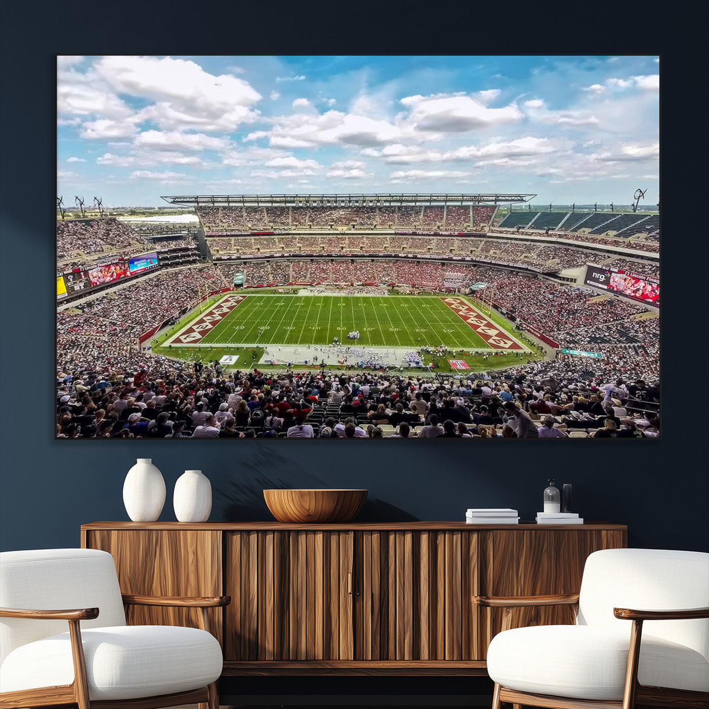 SEG-FC-51X34_Oversize - The Temple University Owls Athletics Team Print - Philadelphia Lincoln Financial Field Stadium Wall