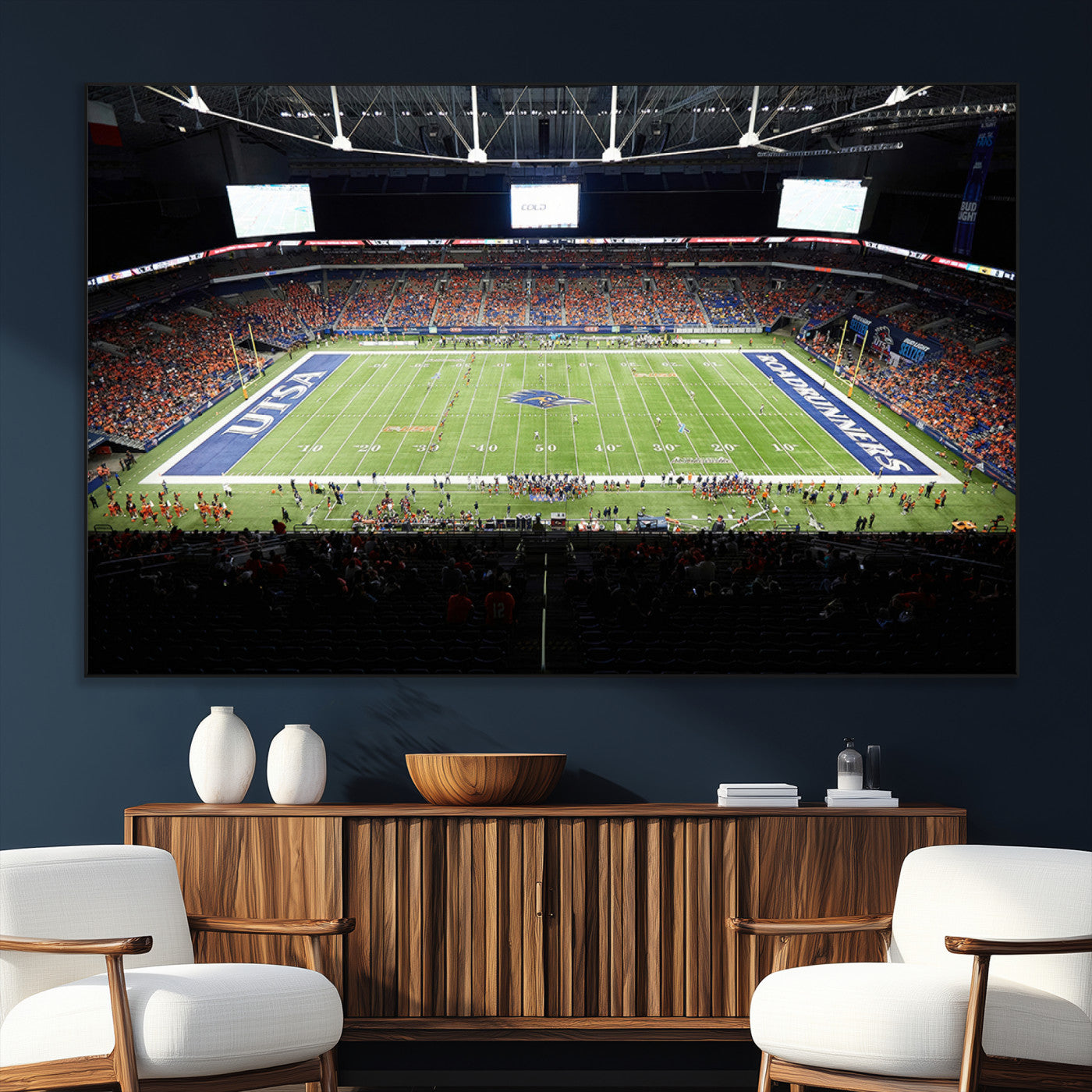 SEG-FC-51X34_Oversize - The University of Texas at San Antonio Roadrunners Football Team Print - San Antonio Alamodome Wall