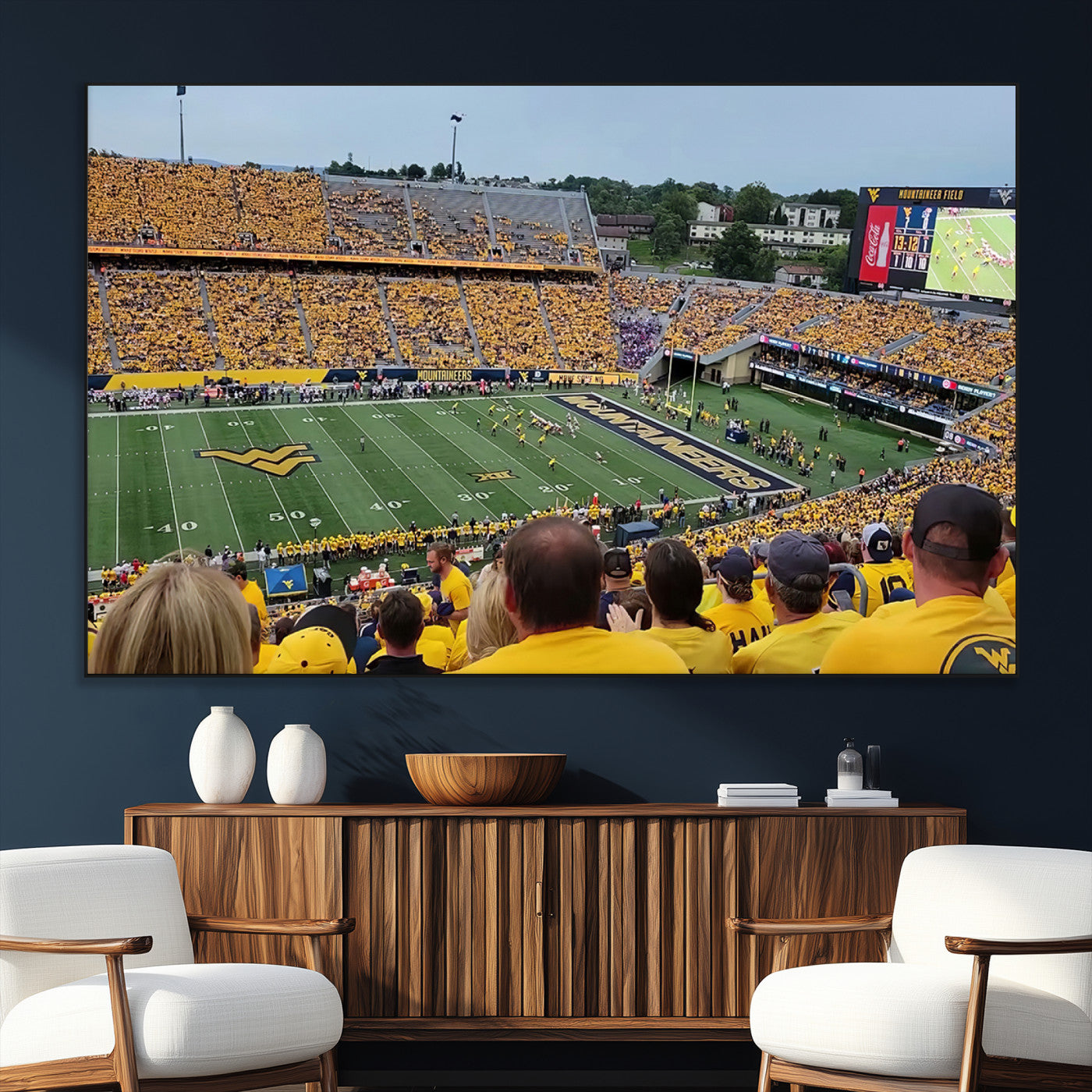 SEG-FC-51X34_Oversize - Puskar Stadium Canvas Print Wall Art - Morgantown Print - West Virginia University Mountaineers
