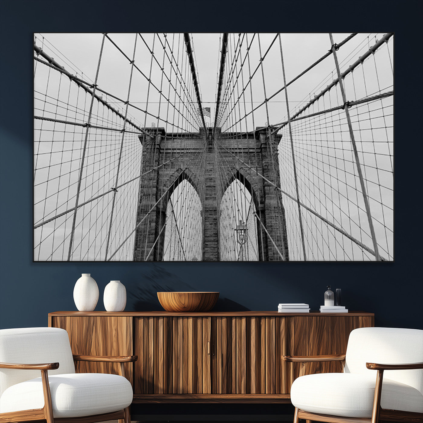 SEG-FC-51X34_Oversize - Large Brooklyn Bridge Wall Art Canvas Print