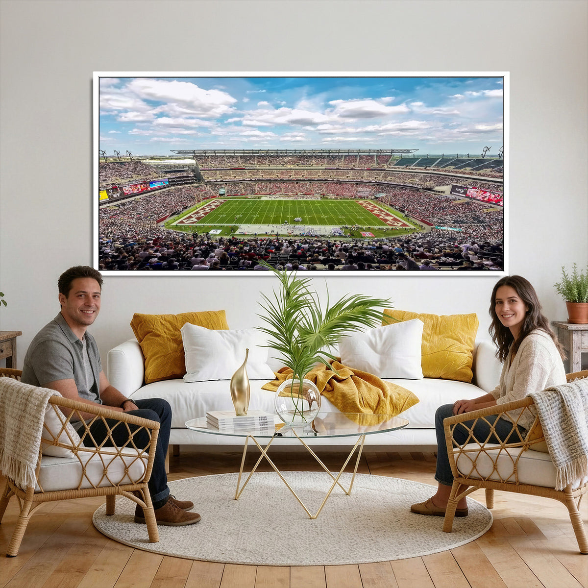 29243-PAN-FL-20X10 - The Temple University Owls Athletics Team Print - Philadelphia Lincoln Financial Field Stadium Wall