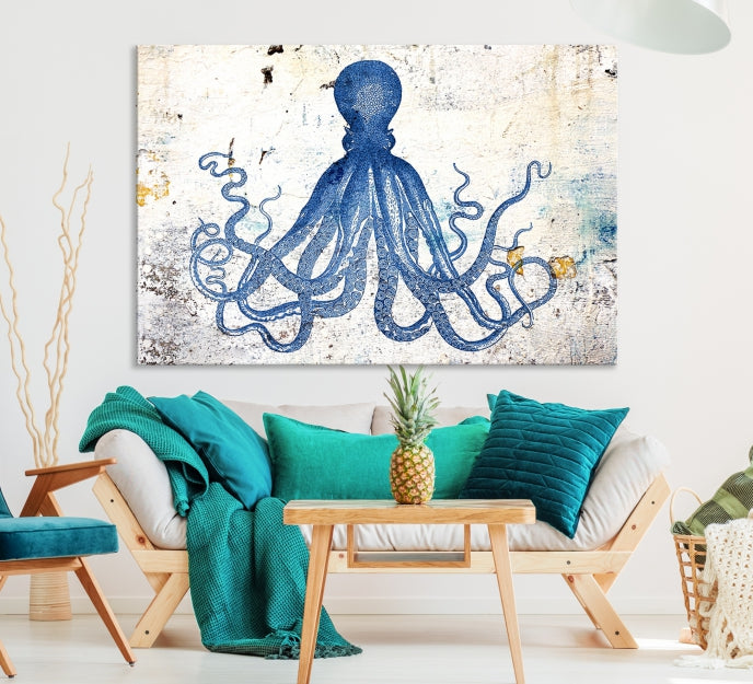 Abstract Octopus Wall Art Canvas Print