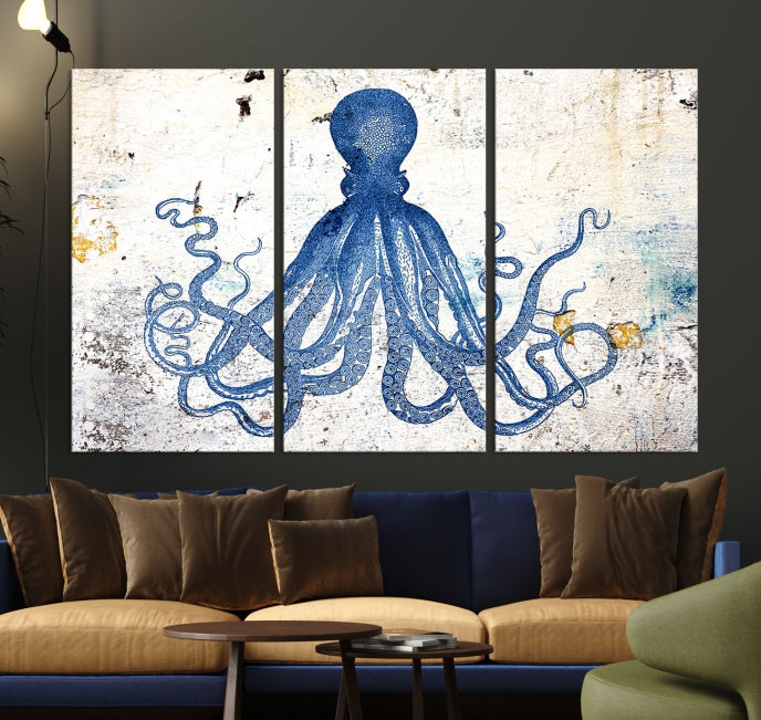 Abstract Octopus Wall Art Canvas Print