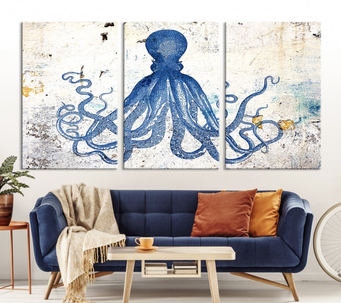 Abstract Octopus Wall Art Canvas Print