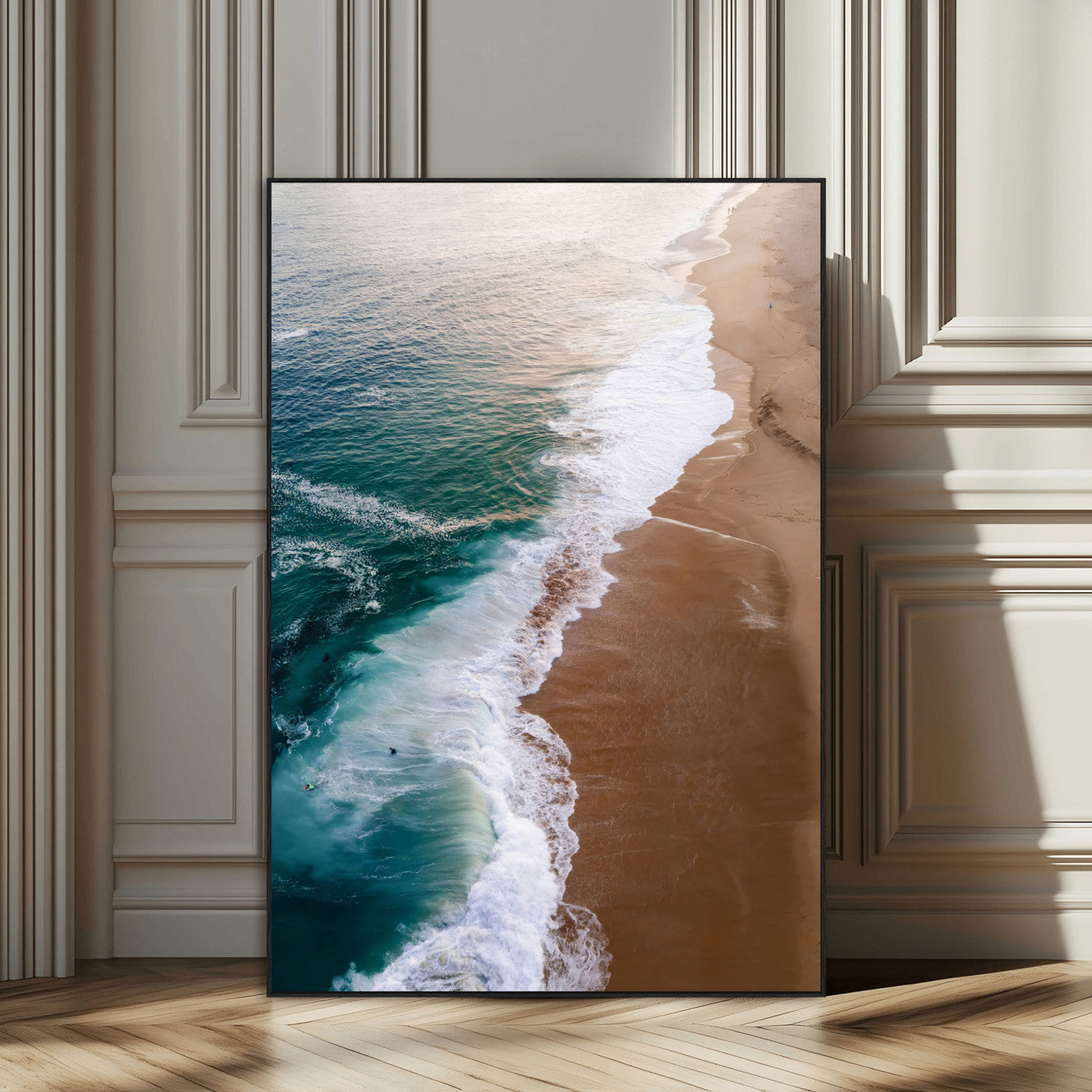 SEG-FC-51X34_Oversize - Serene Ocean Waves Beach Wall Art – Coastal Nature Canvas Print, Wrapped Canvas for Relaxing Decor in Living Room, Bedroom, Office