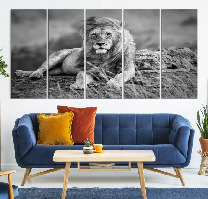 King of Forest Lion Wall Art Canvas Print