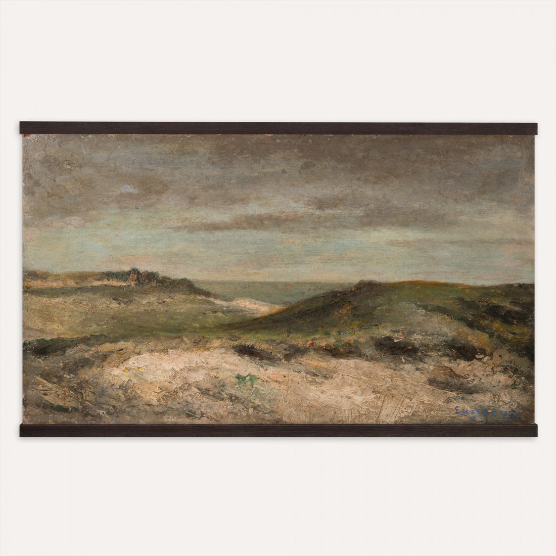 Sand Dune Tapestry Wall Art, Antique Expressionism Seascape Wall Hanging, Extra Large Living Room Office Wall Decor Gift
