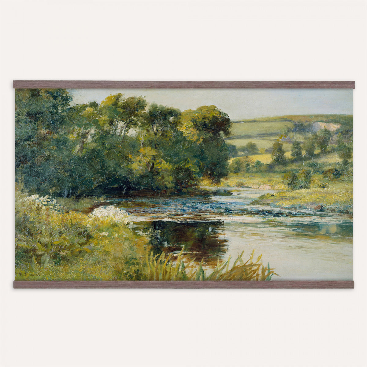 89738324-MGV-TP-30X20 - Dutch Golden Age oil painting tapestry wall hanging of "The Goldfinch" by Carel Fabritius, showing a small goldfinch chained to its feeder box, painted against a pale sunlit wall in famous trompe l'oeil detail in warm gold and black bird plumage against a pale cream sunlit wall. Extra large wall art, made in the USA.