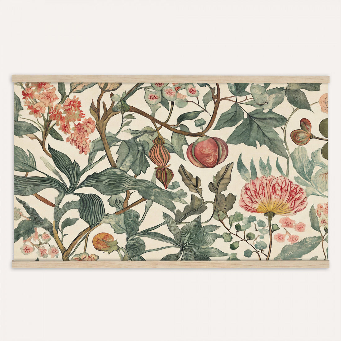 William Morris Tapestry Wall Art, Pomegranate Pattern Art Nouveau Blanket, Extra Large Living Room Decor Gift