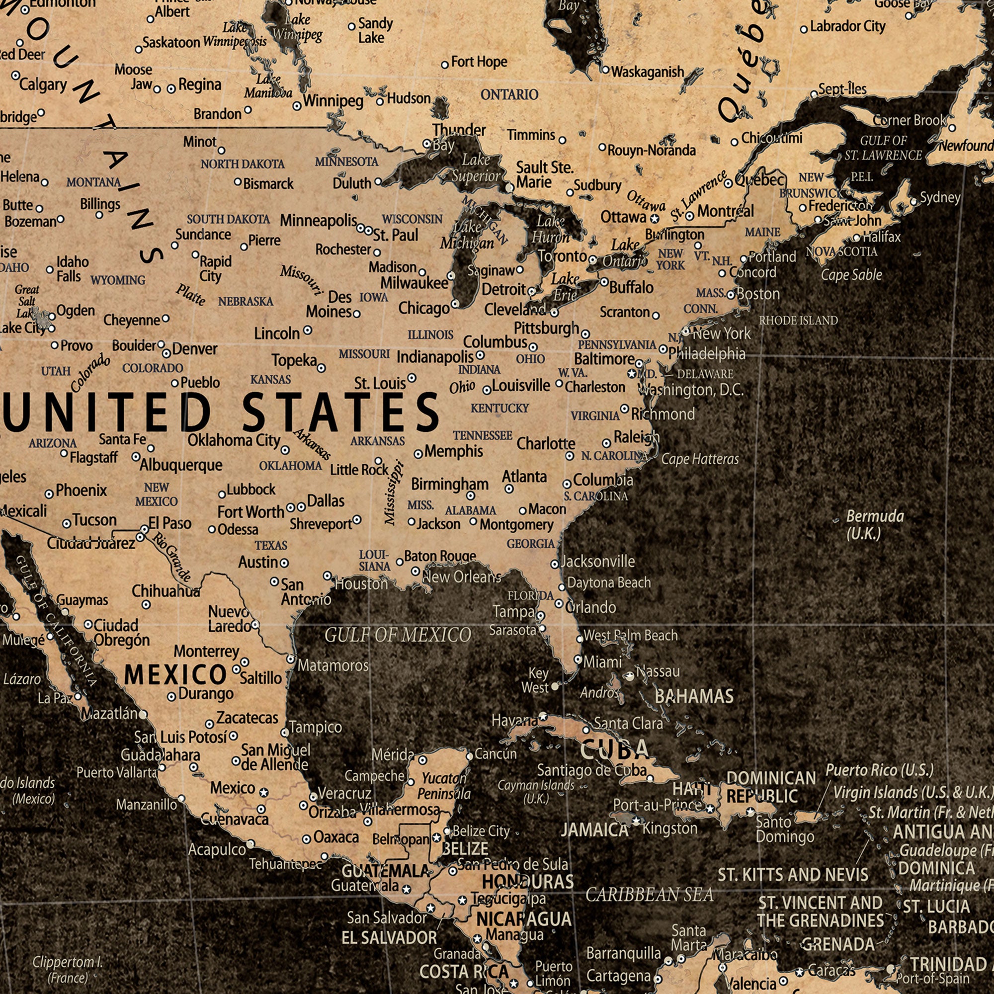 68639184-MGV-CV-36X24-Personalized Push Pin World Map Canvas Print – Custom Framed Travel Tracker Wall Art, Large Adventure Map with Pins for Home, Office