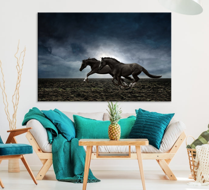 Art mural de chevaux sauvages Impression sur toile