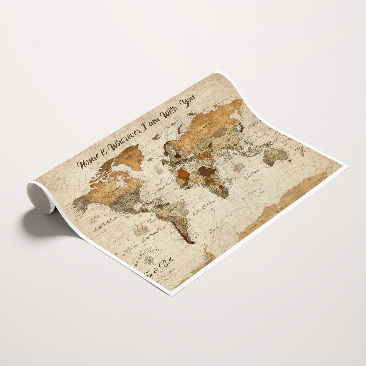 NEWMAP-22.jpg-_Poster-30x20 - World Map Wall Art Canvas Print, Modern Decorative Framed Map Artwork Prints for Living Room, Office, Bedroom Wall Decor