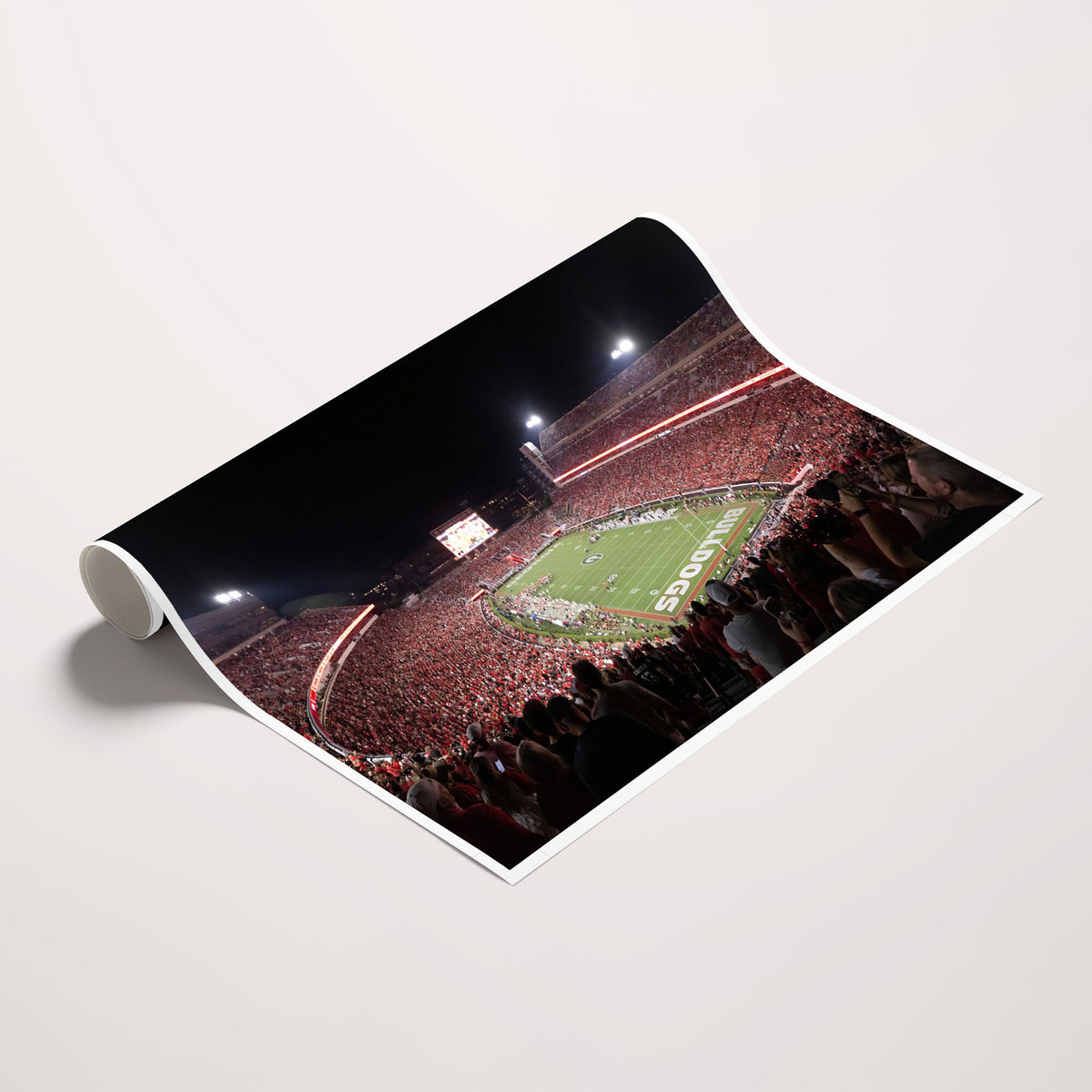50587166-_Poster-30x20 - Sanford Stadium Georgia Bulldogs Canvas Print 3 Piece Framed Wall Art Extra Large Floating Frame Sports Poster Made in USA