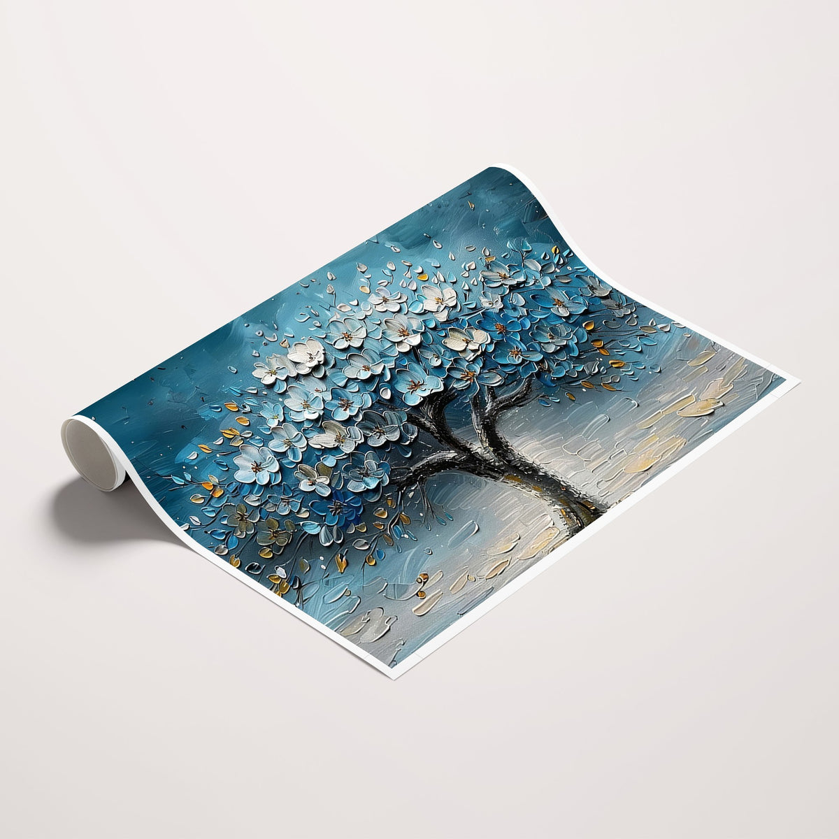 24109-_Poster-30x20 - Abstract Blooming Tree Wall Art Canvas Print, Floral Modern Home Decor