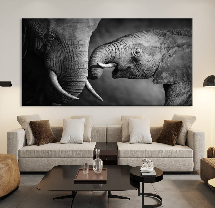 Elephant Family Wall Art Canvas Print