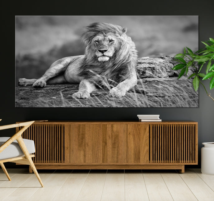 King of Forest Lion Wall Art Canvas Print