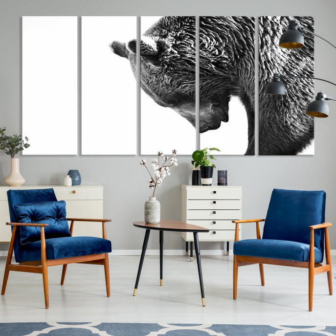 Wall Art Wild Bears Canvas Print