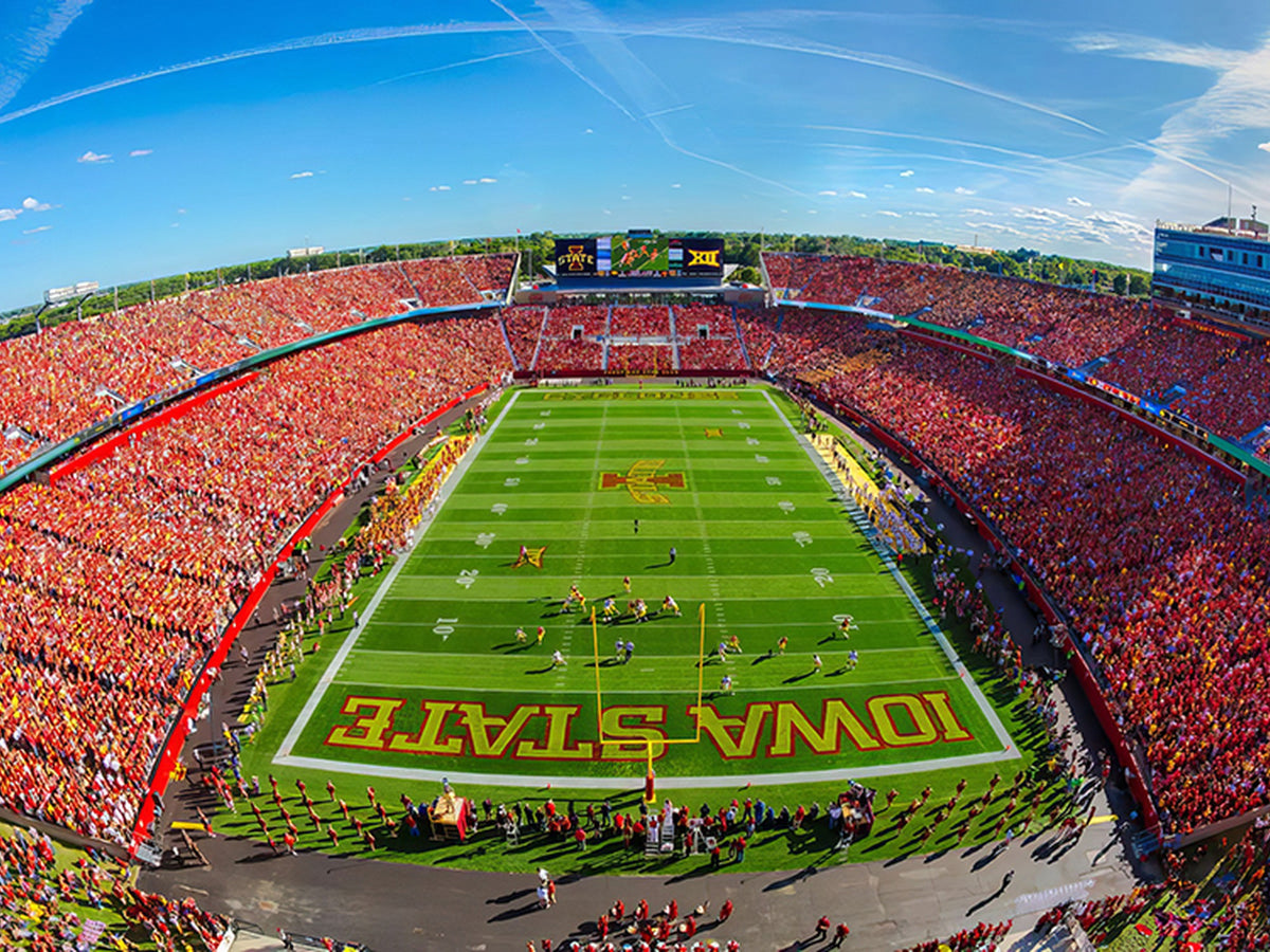 36706-MGV-CV-24X16 - Iowa State University Cyclones Football Team Print, Ames, Framed and Ready to Hang