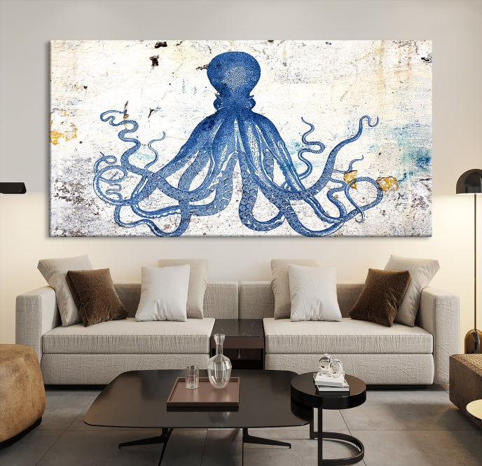 Art mural abstrait de poulpe Impression sur toile