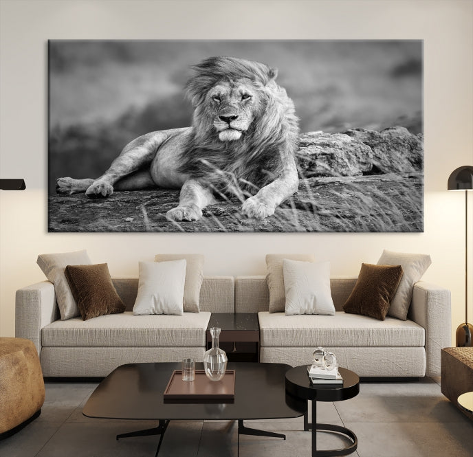 King of Forest Lion Wall Art Canvas Print