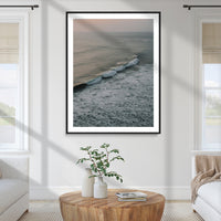 Ocean Waves Wall Art Canvas Print, Framed Coastal Serenity Art Picture Print, Relaxing Ocean Perfect Modern Coastal Decor Artwork