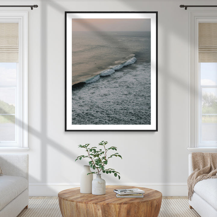 Ocean Waves Wall Art Canvas Print, Framed Coastal Serenity Art Picture Print, Relaxing Ocean Perfect Modern Coastal Decor Artwork