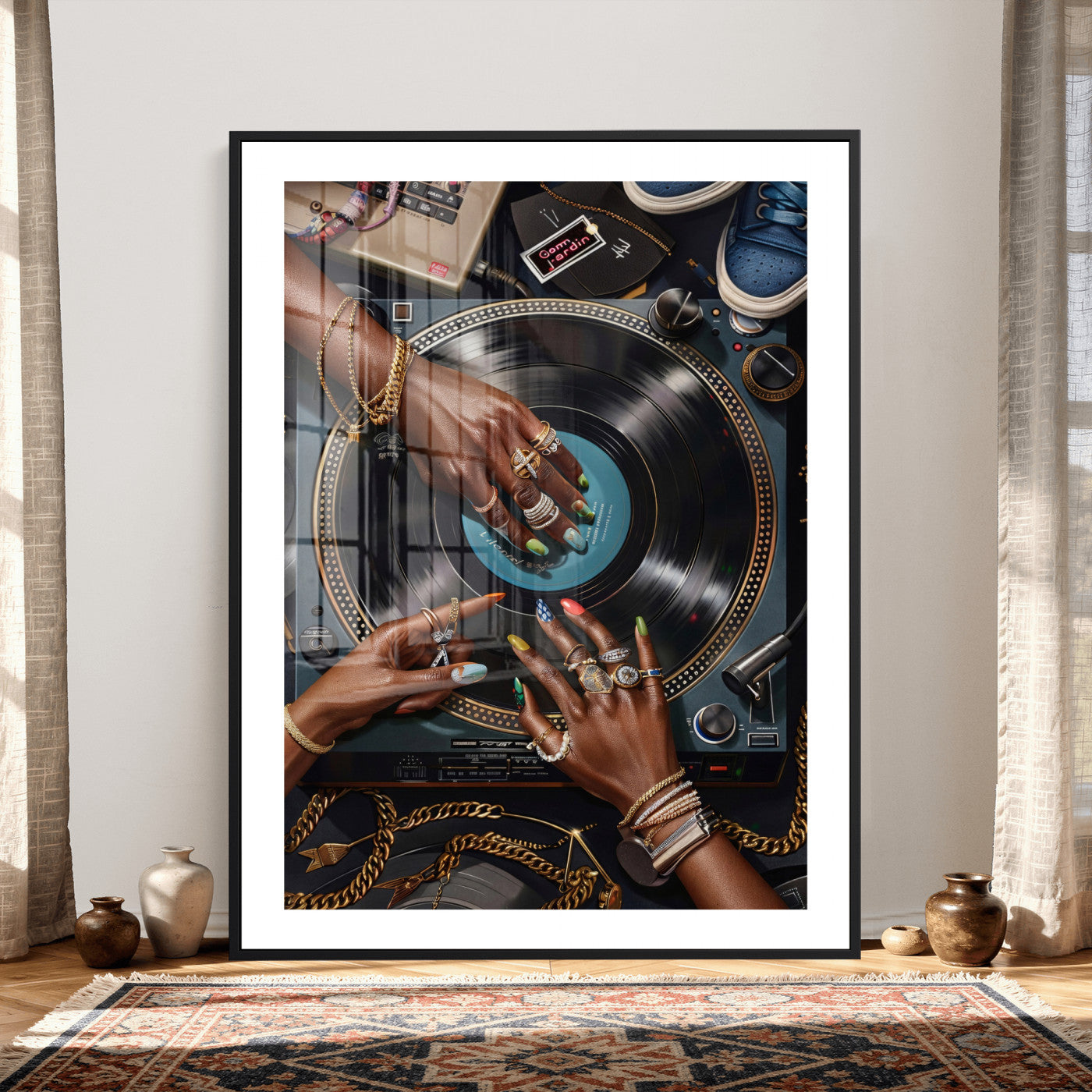 8151788R6-MGV-CV-24X36 - Black Woman Art, Black Woman Wall Art, Trendy Wall Art, Black Girl Wall Art