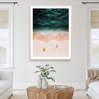 Tropical Relaxation Wall Art Canvas Print, Framed Coastal Vibes Art Picture Print, Ocean Aesthetic Coastal Minimalist Art Wall Decor Artwork