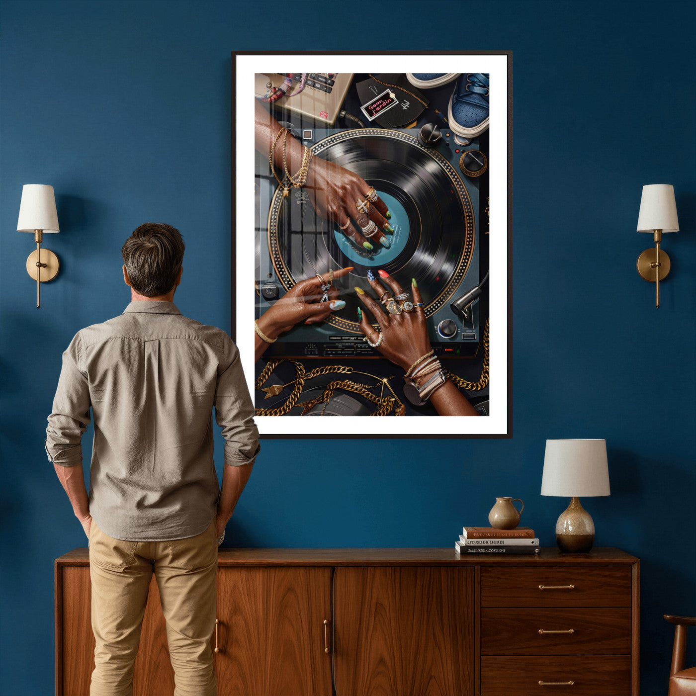 8151788R6-MGV-CV-24X36 - Black Woman Art, Black Woman Wall Art, Trendy Wall Art, Black Girl Wall Art