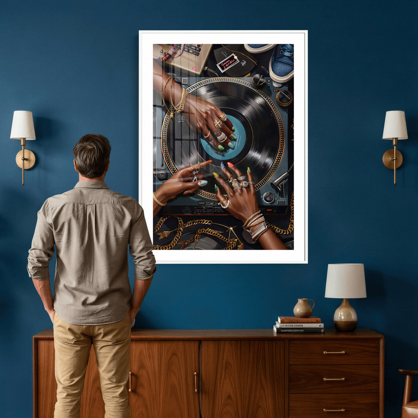 8151788R6-MGV-CV-24X36 - Black Woman Art, Black Woman Wall Art, Trendy Wall Art, Black Girl Wall Art