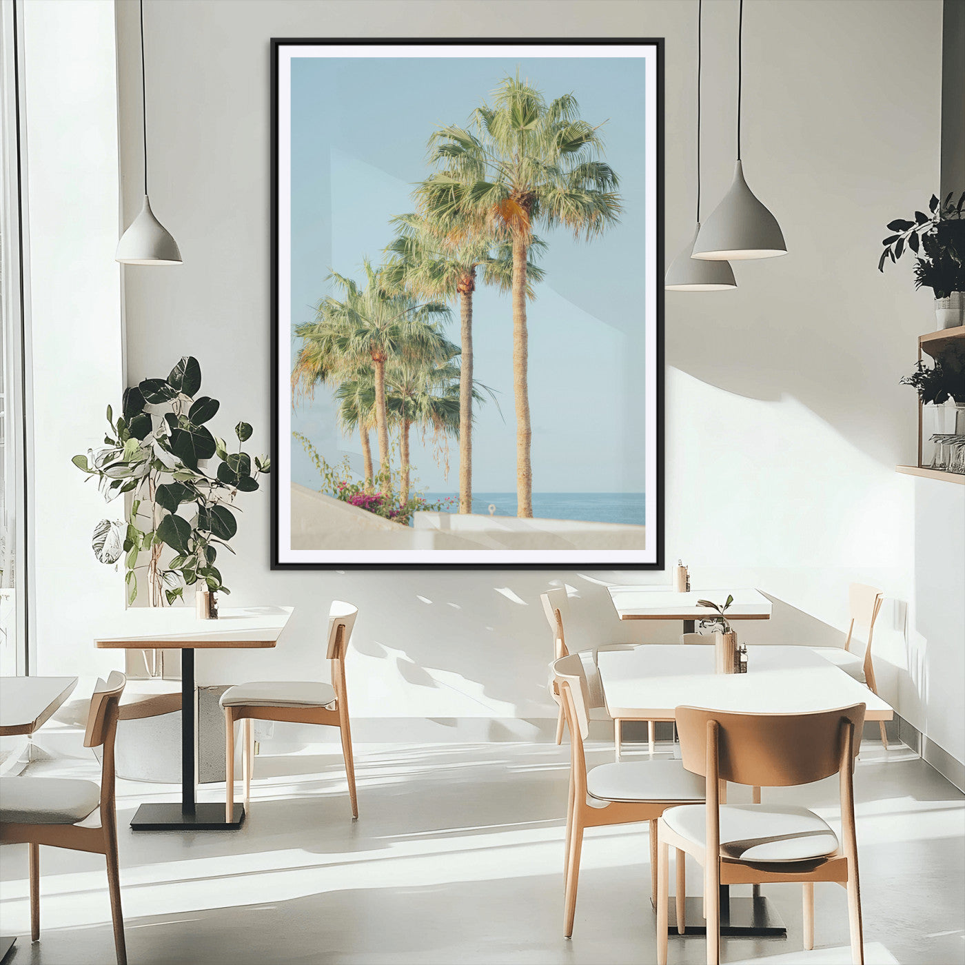 MGC-FP-24x36 - Tropical Ocean Canvas Print – Beach Coastal Wall Art Canvas Print, Framed Nautical Decor for Home,
