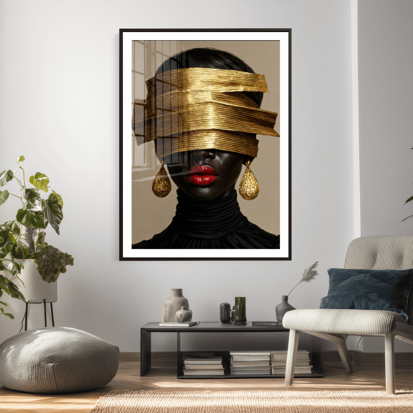 8151788X6-MGV-CV-24X36 - Abstract Afro American Women Wall Art Canvas Print