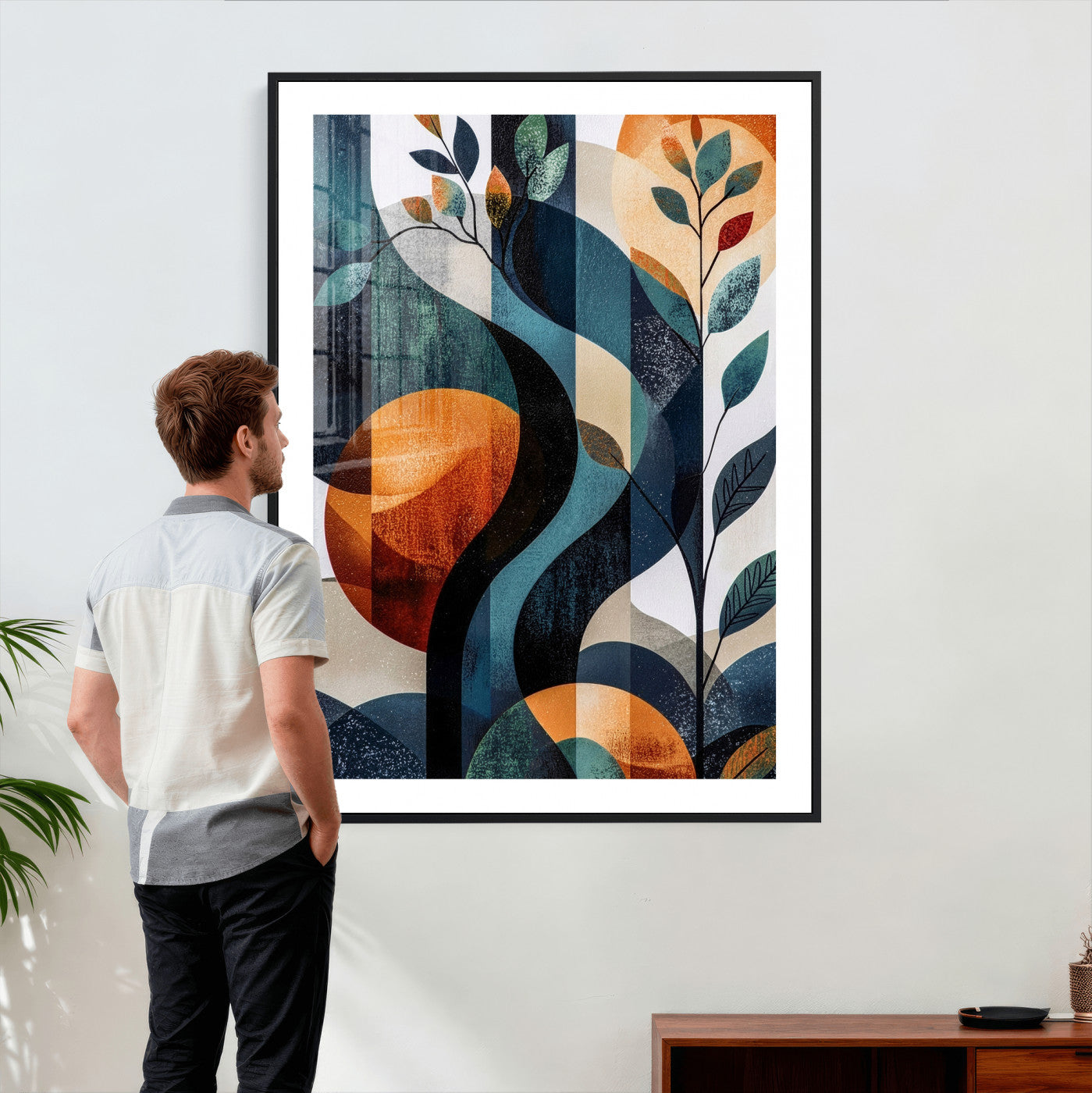 92534005-MGV-CV-24X36 - Abstract Flower Wall Art Canvas Print