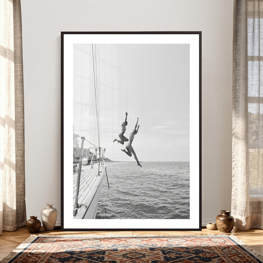 Ocean Dive Wall Art | Summer Splash Canvas Print, Waves and Sea