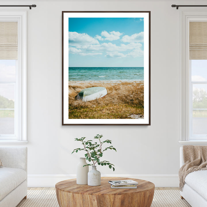 Coastal Serenity Wall Art Canvas Print, Framed Ocean View Art