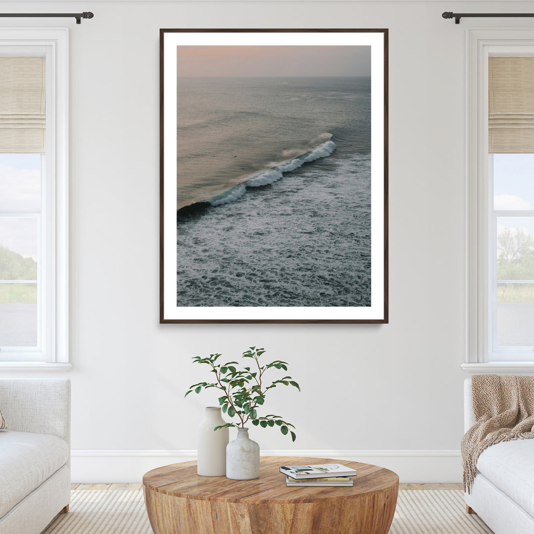 Ocean Waves Wall Art Canvas Print, Framed Coastal Serenity Art Picture Print, Relaxing Ocean Perfect Modern Coastal Decor Artwork