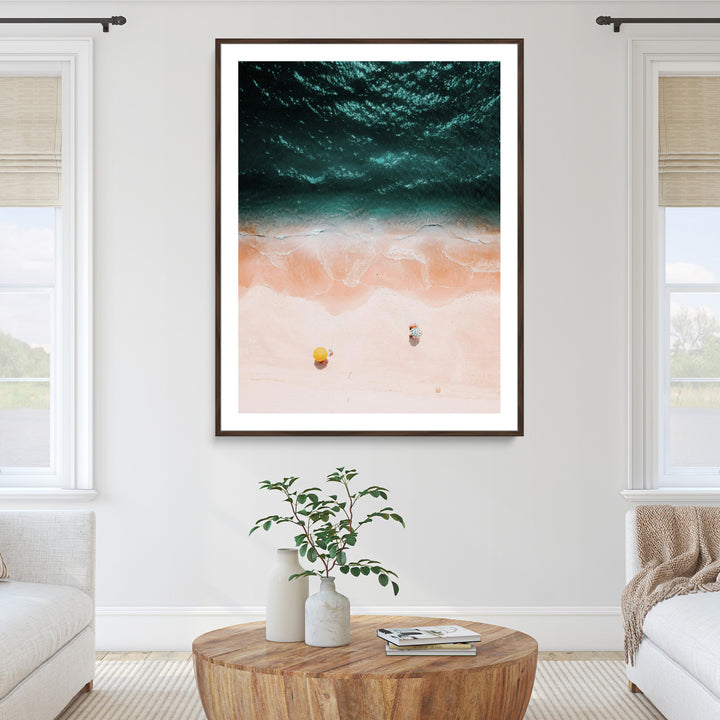 Tropical Relaxation Wall Art Canvas Print, Framed Coastal Vibes Art Picture Print, Ocean Aesthetic Coastal Minimalist Art Wall Decor Artwork