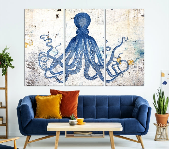 Art mural abstrait de poulpe Impression sur toile