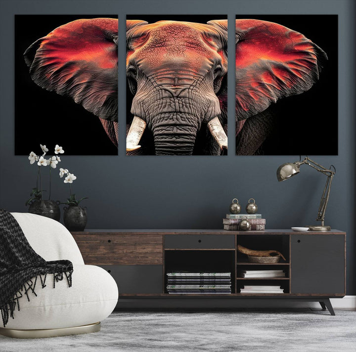 Elephant Wall Art Canvas Print, perfect for animal lovers.