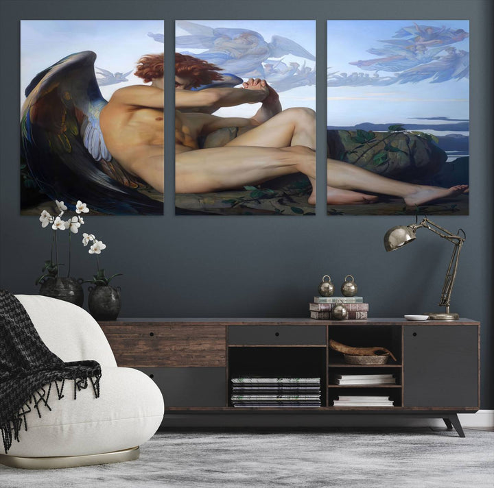 Fallen Angel Wall Art Canvas Print displayed above.