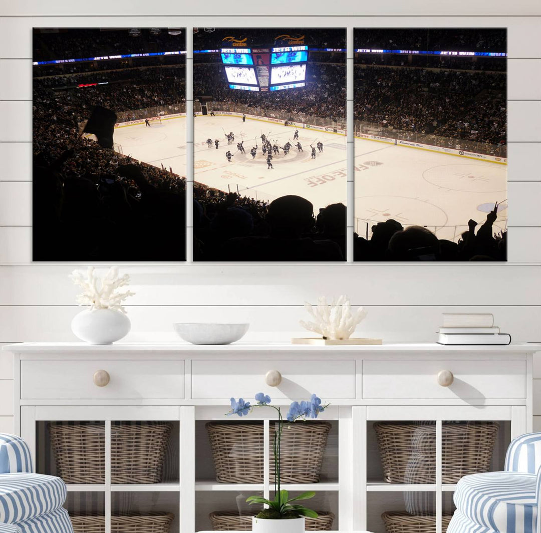 Canada Life Centre Wall Art | Winnipeg Jets Hockey Team Print | Canvas Print | Ready to Hang | Winnipeg Wall Decor