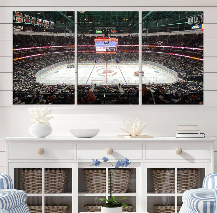 Honda Center California Anaheim Ducks Ice Hockey Stadium Wall Art Canvas Print