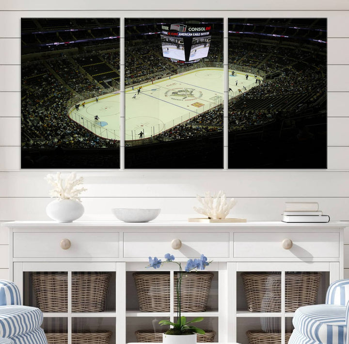 PPG Paints Arena Pennsylvania Pittsburgh Penguins Hockey Stadium Wall Art Canvas Print