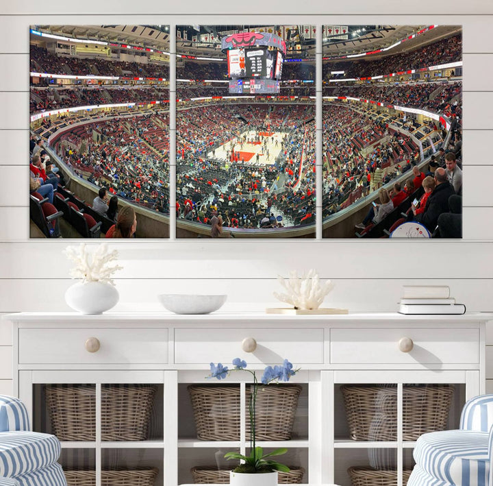 United Center Chicago Bulls Stadium Wall Art Canvas Print