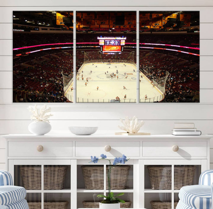 Wachovia Center Priort of Lyers Game Ice Hockey Stadium Wall Art Canvas Print