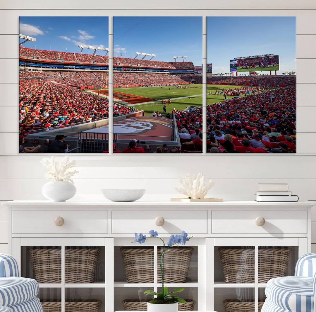 Tampa Stadium Wall Art Canvas Print.