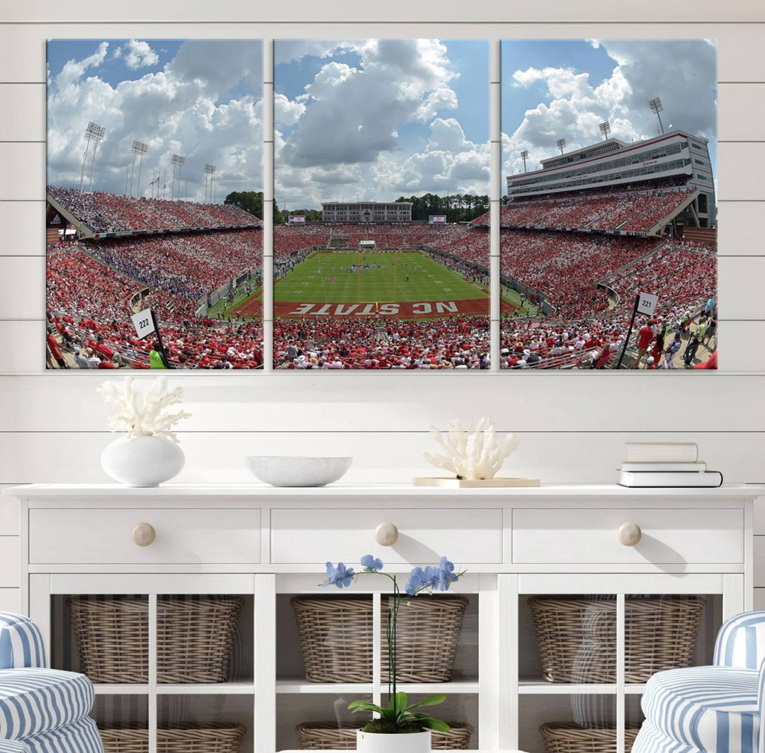 Canvas print of Carter-Finley Stadium, showcasing the NC State Wolfpack.