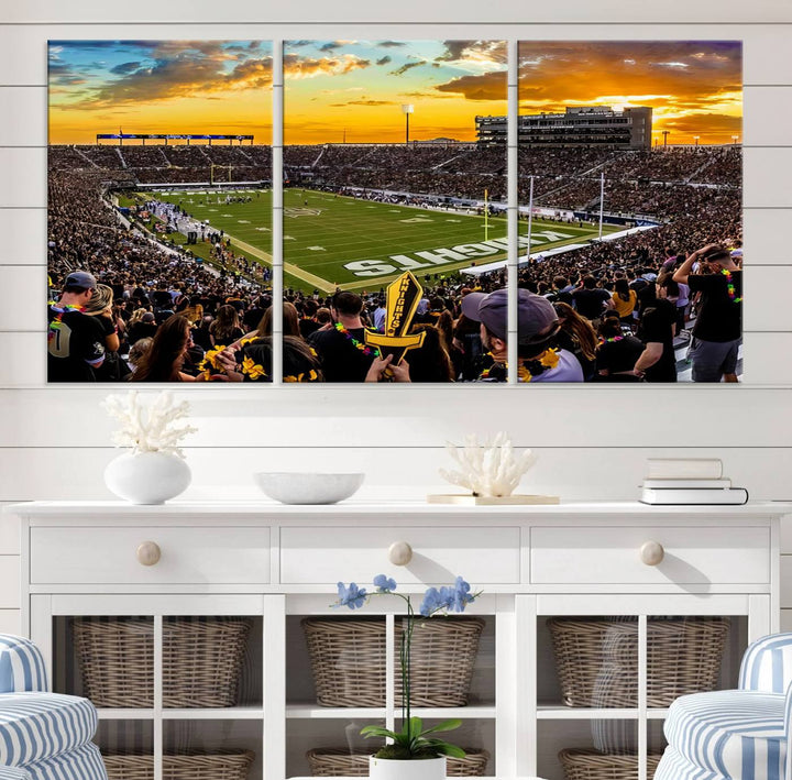 UCF Knights Football Team Print - Orlando FBC Mortgage Stadium Wall Art Canvas Print