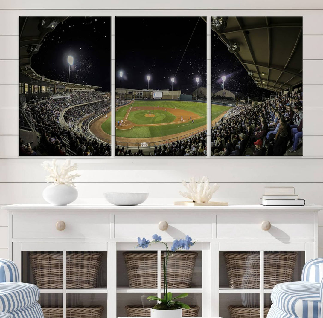 Olsen Field at Blue Bell Park - Texas A&M Aggies Baseball Stadium Wall Art Canvas Print