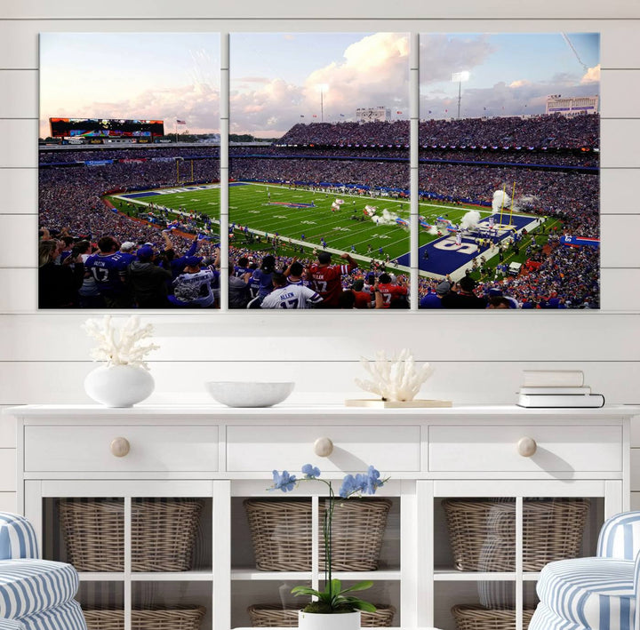 Buffalo Bills Football Team Print - Buffalo Highmark Stadium Wall Art Canvas Print